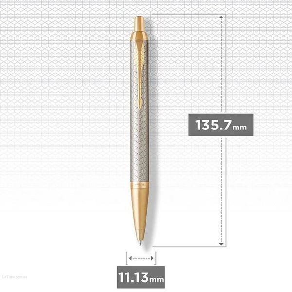 Ручка кулькова Parker 24 132 Parker IM Premium Warm Silver GT BP 24 132 523509 фото